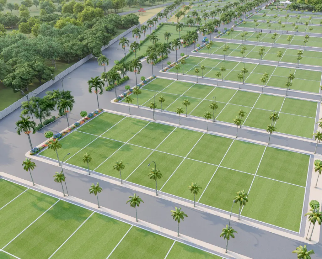 Open green spaces at The Grove by Venora Infra, Hyderabad